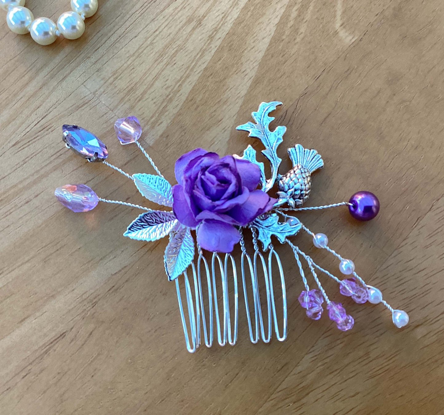 Scottish Thistle Hair Comb