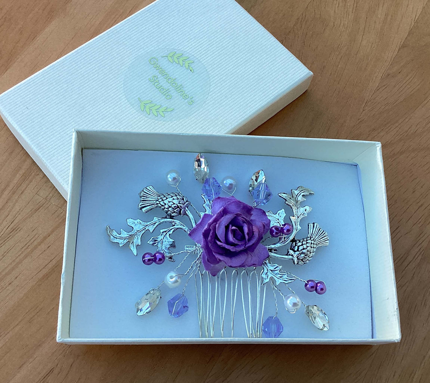 Scottish Thistle Hair Comb