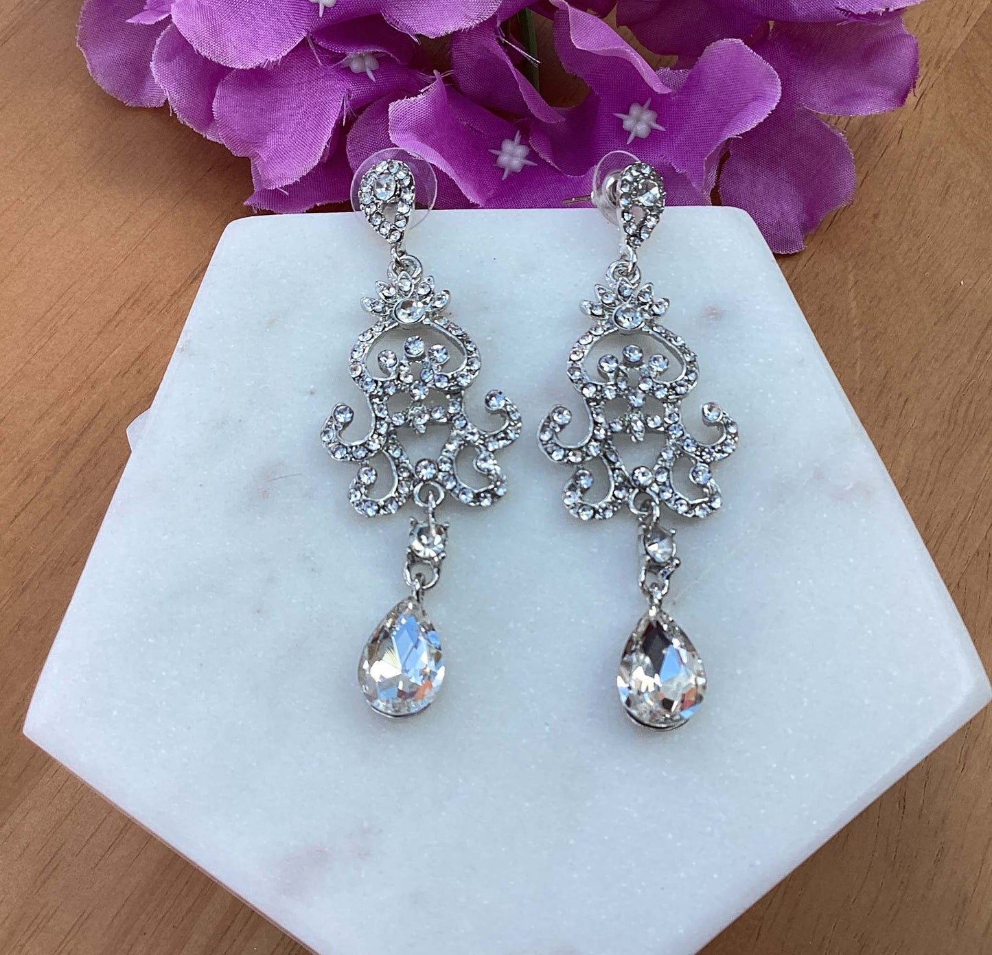 Earrings - Silver Chandelier