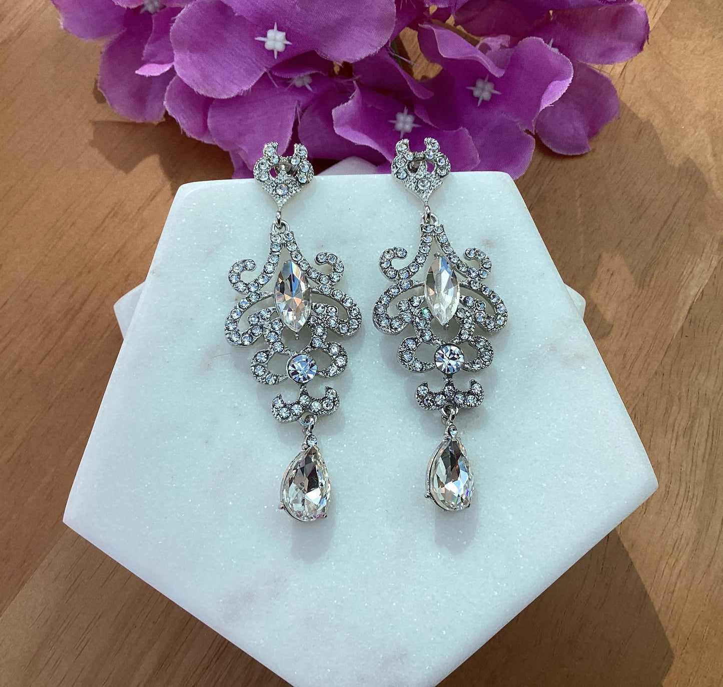 Earrings - Silver Chandelier