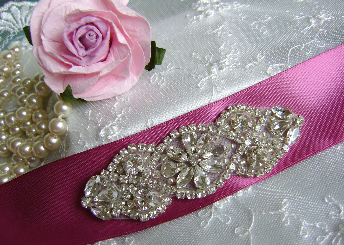 Bridal Sash - Crystal