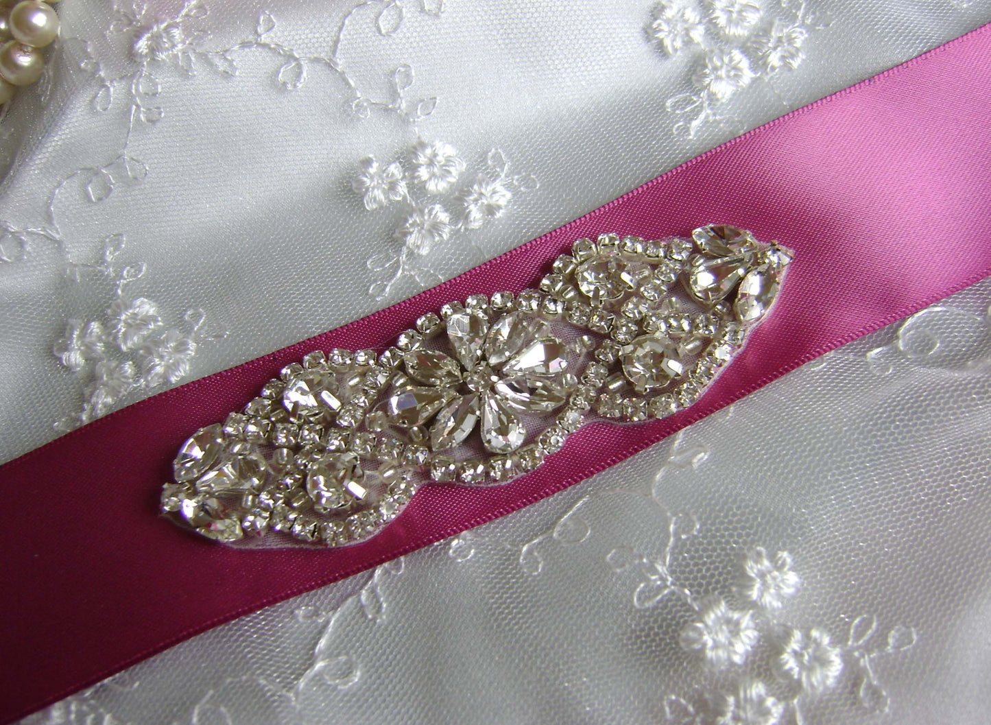 Bridal Sash - Crystal
