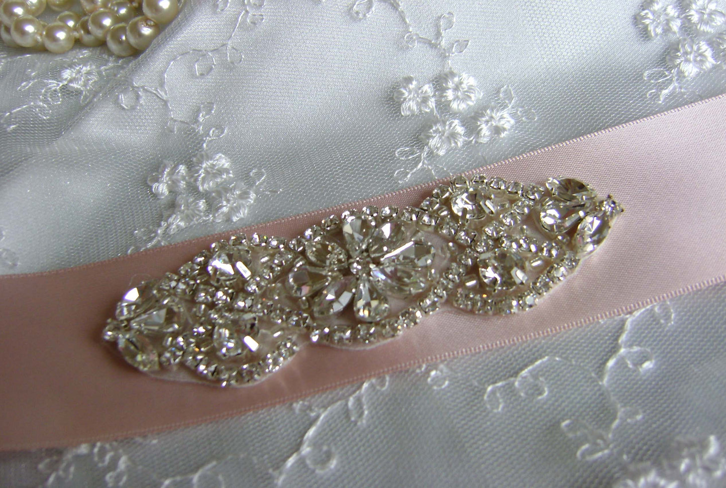 Bridal Sash - Crystal