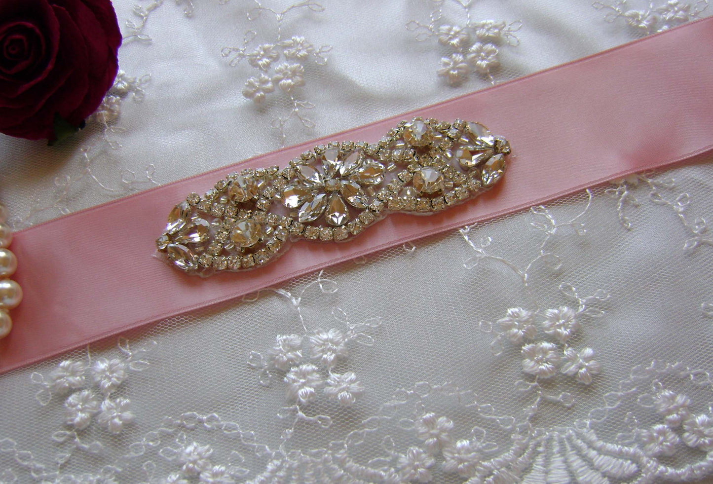 Bridal Sash - Crystal