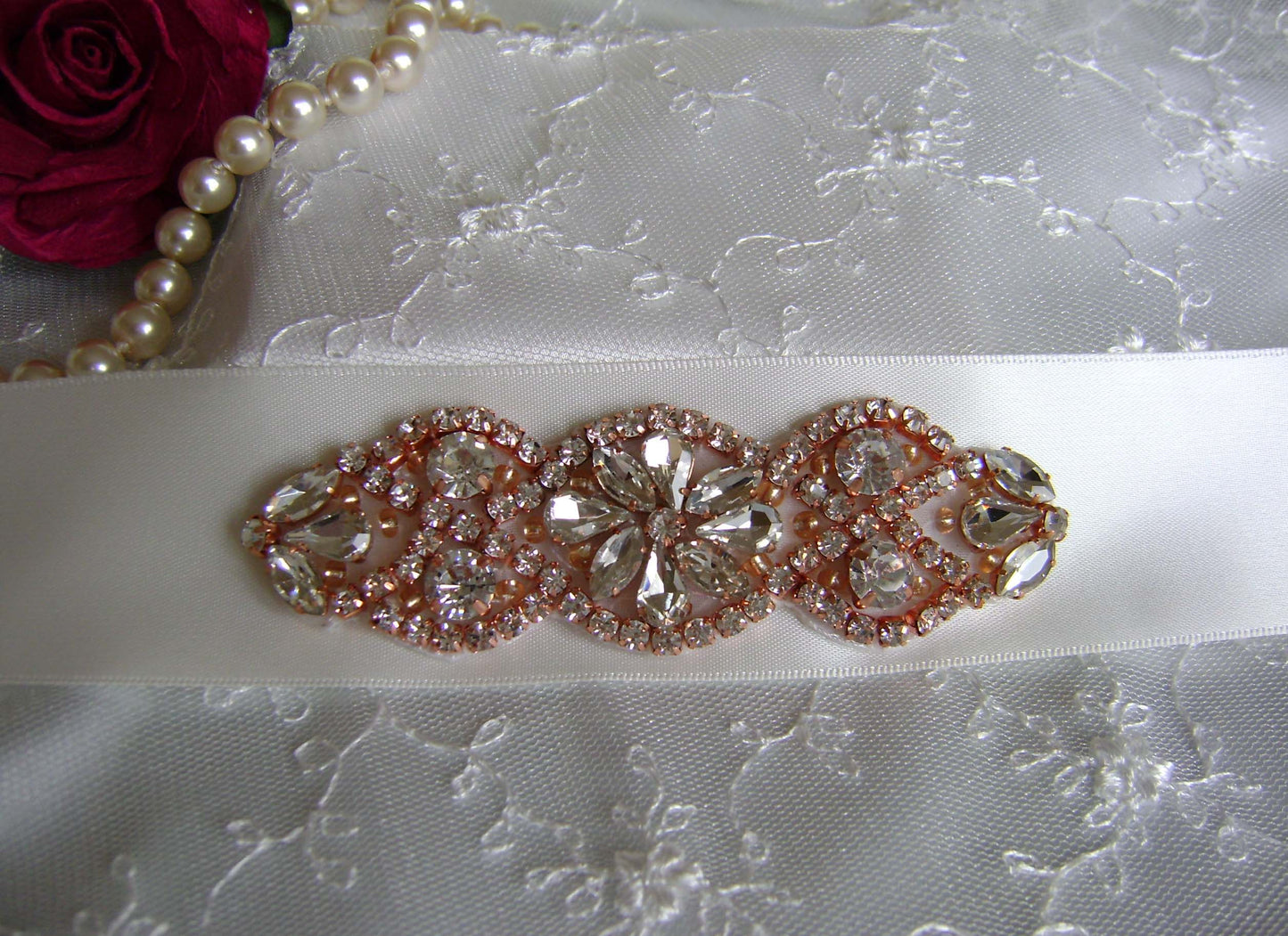 Bridal Sash - Crystal