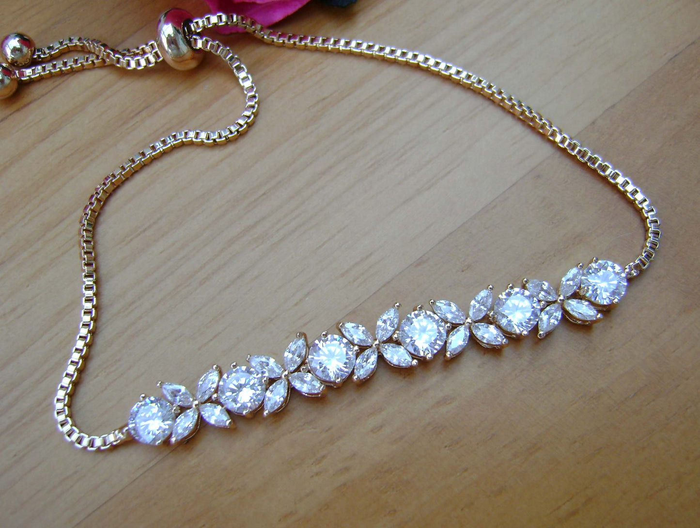 Bracelet - Rose Gold Cubic Zirconia