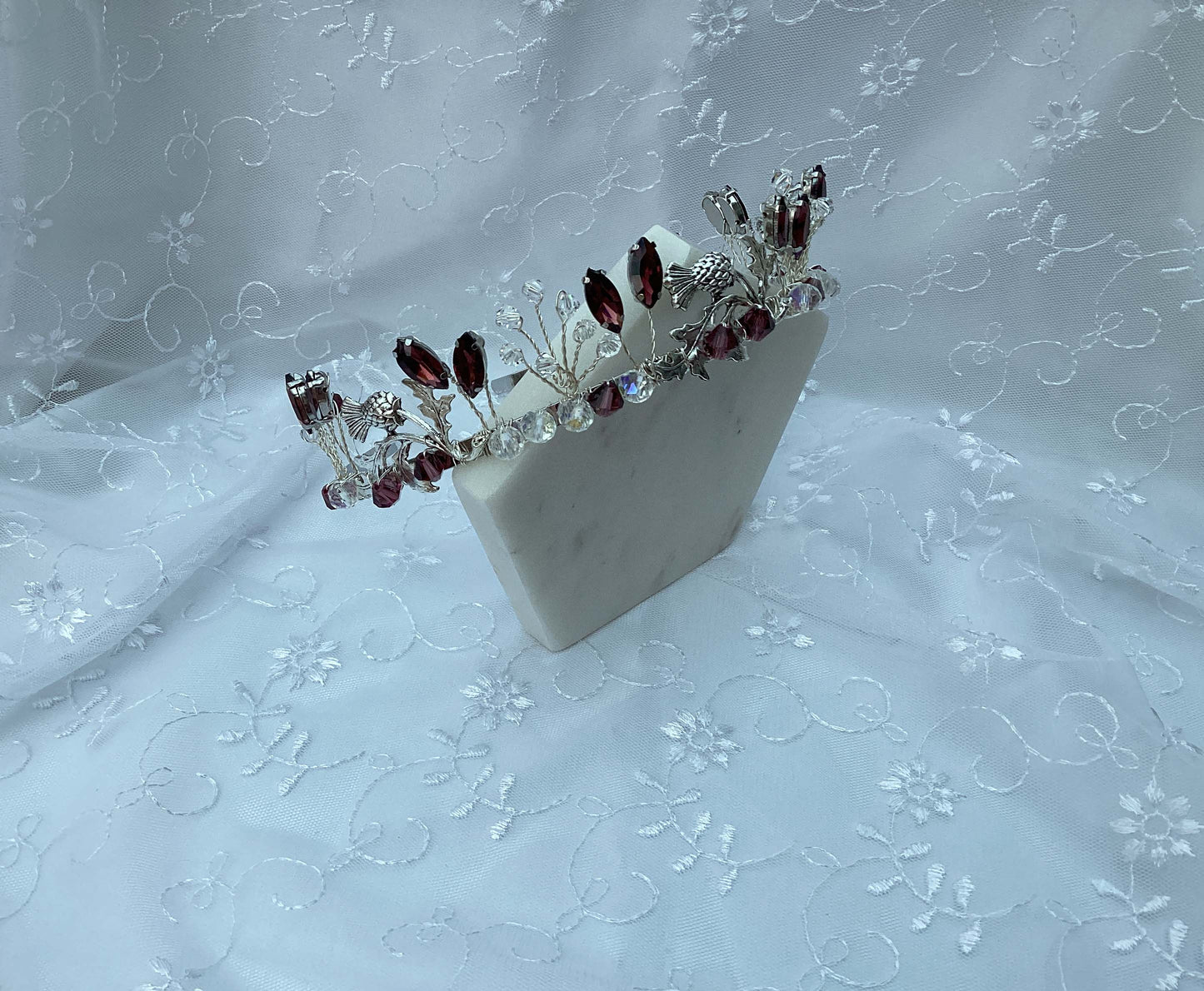 Silver Tiara - Scottish Thistles