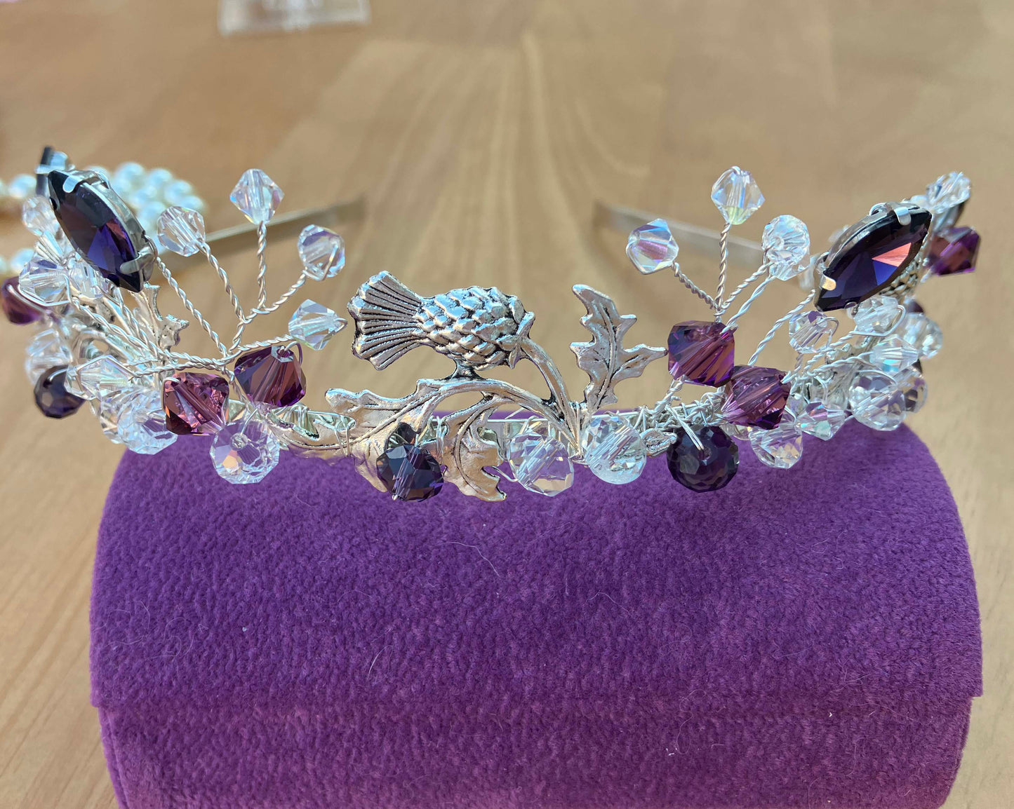 Silver Tiara - Scottish Thistles