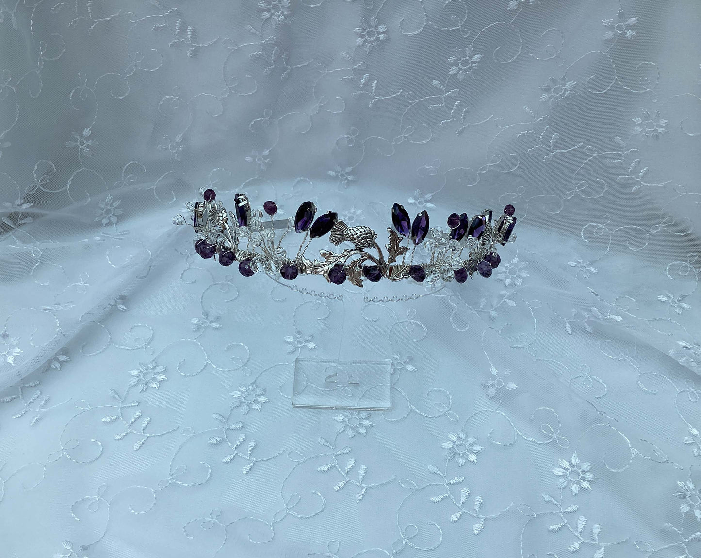 Silver Tiara - Scottish Thistles