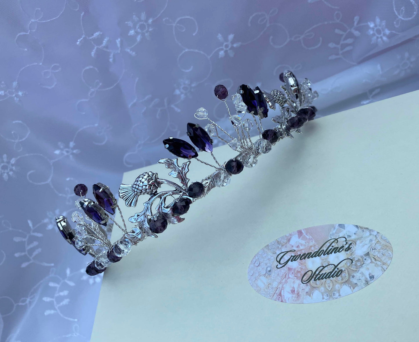 Silver Tiara - Scottish Thistles
