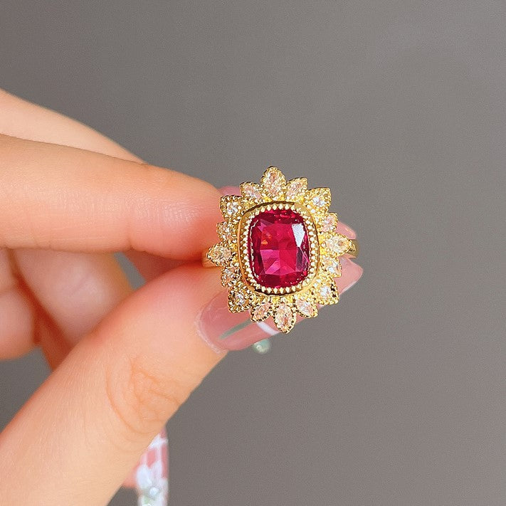Ring - Gold with Ruby Stones