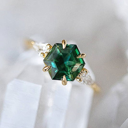 Ring - Gold Emerald Green