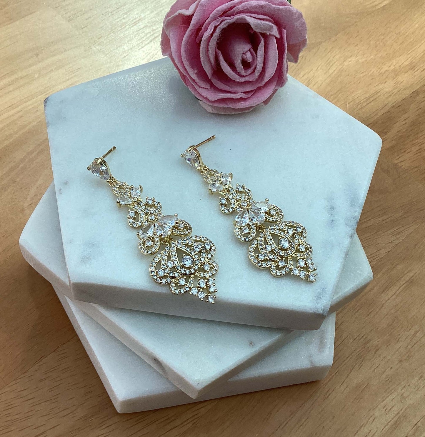 Earrings - Gold Chandelier