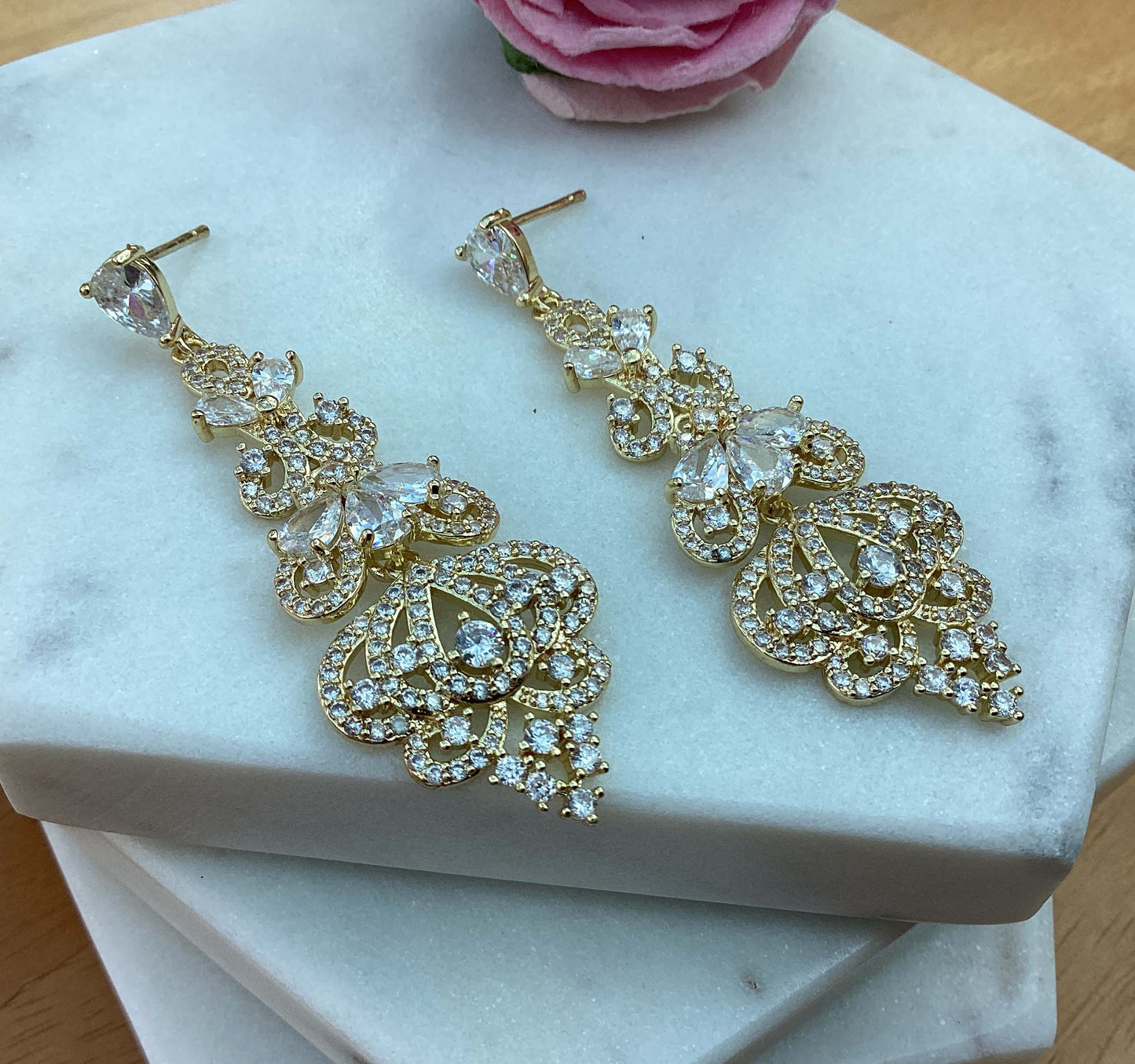 Earrings - Gold Chandelier