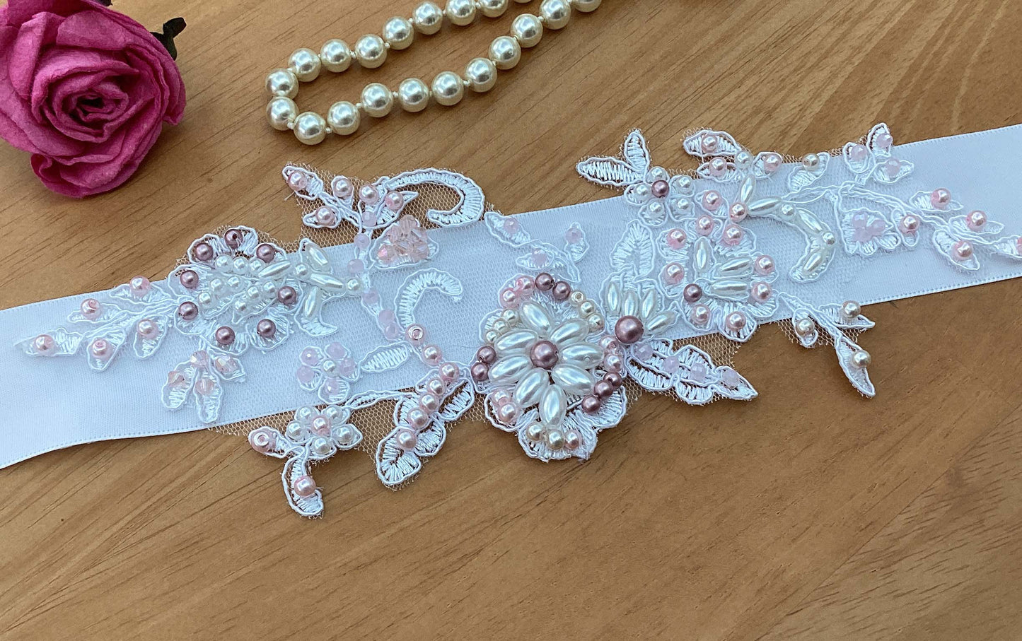 Bridal Sash - Beaded