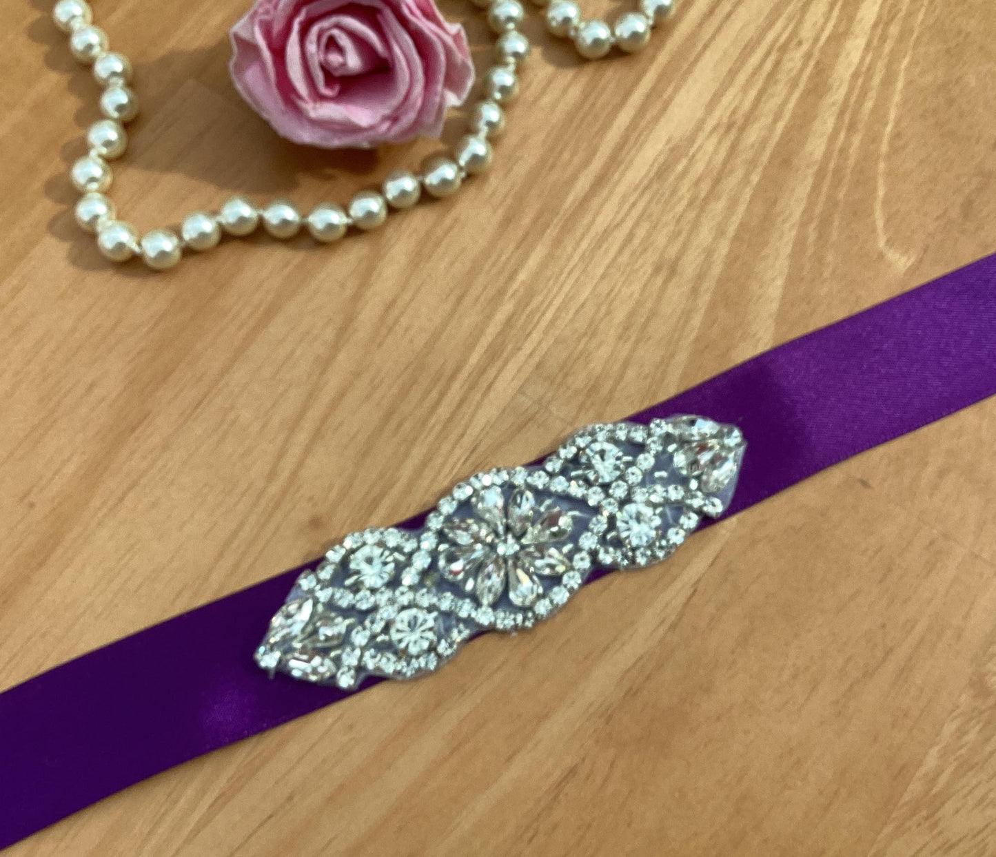 Bridal Sash - Crystal