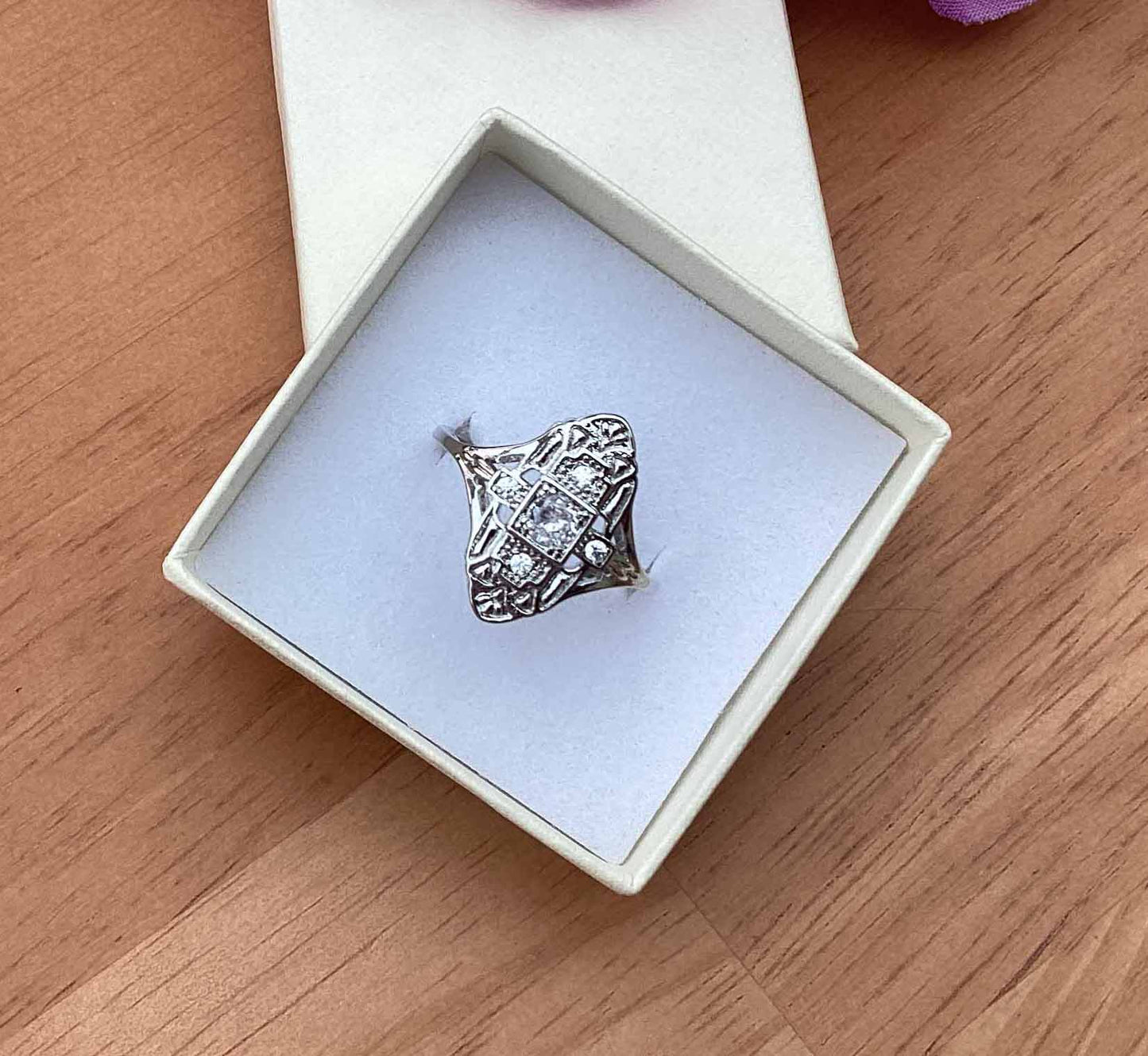 Ring - Silver Art Deco Style