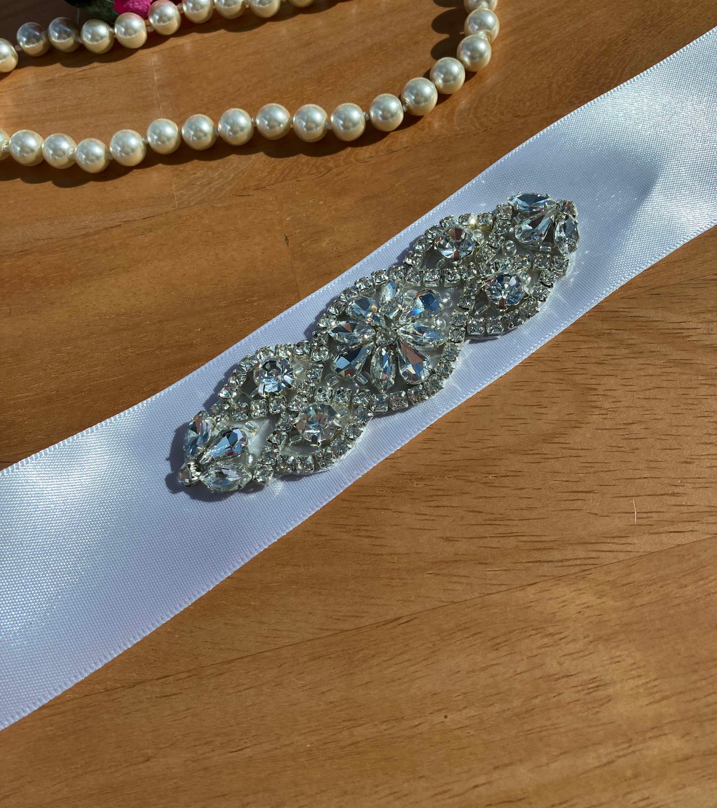 Bridal Sash - Crystal