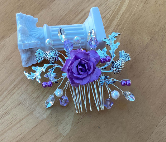Scottish Thistle Hair Comb