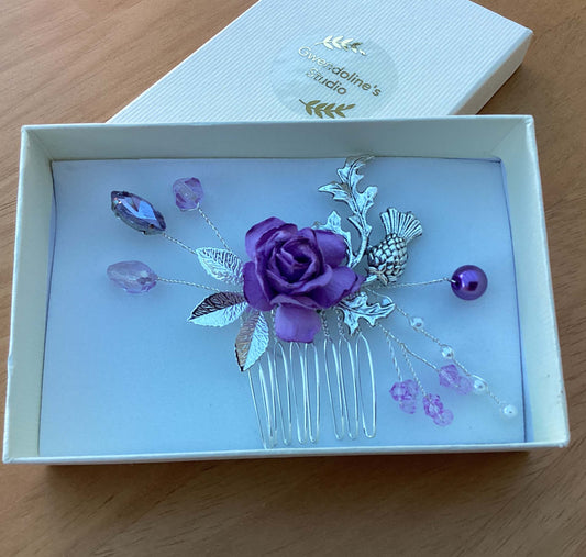 Scottish Thistle Hair Comb