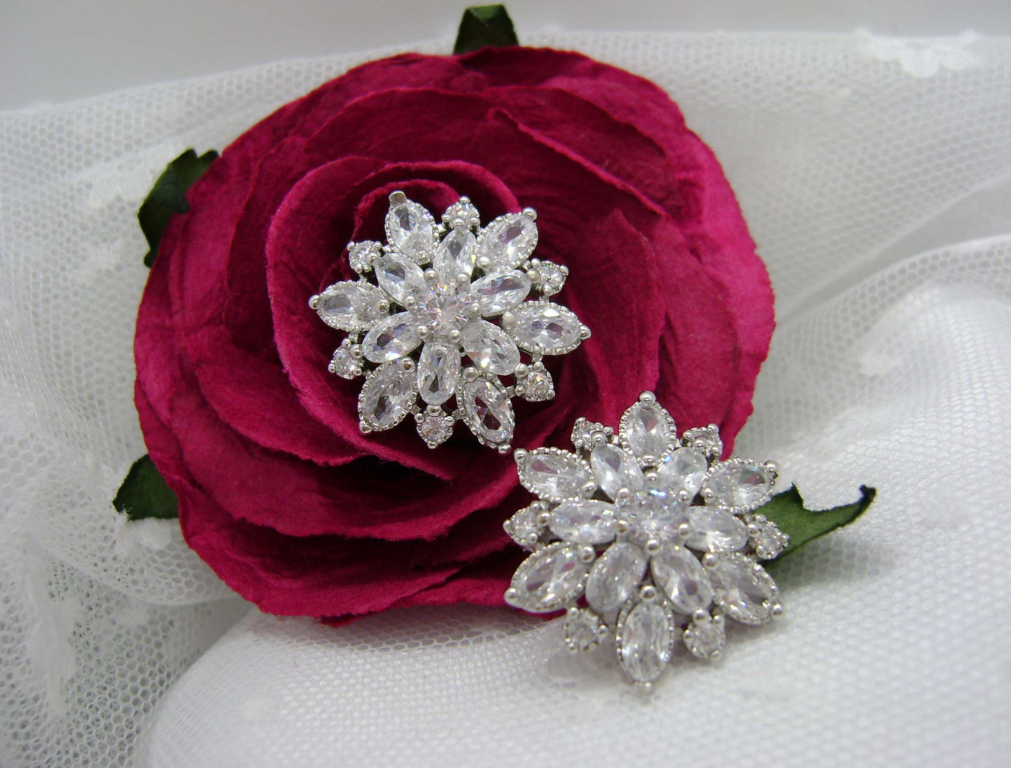 Earrings - Silver Cubic Zirconia Stud Earring