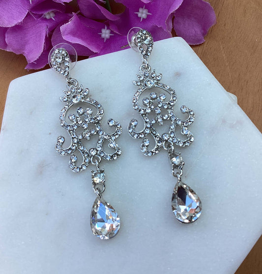 Earrings - Silver Chandelier