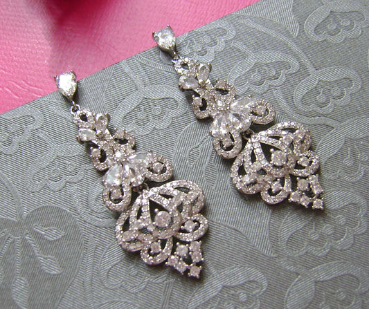 Earrings - Silver Chandelier