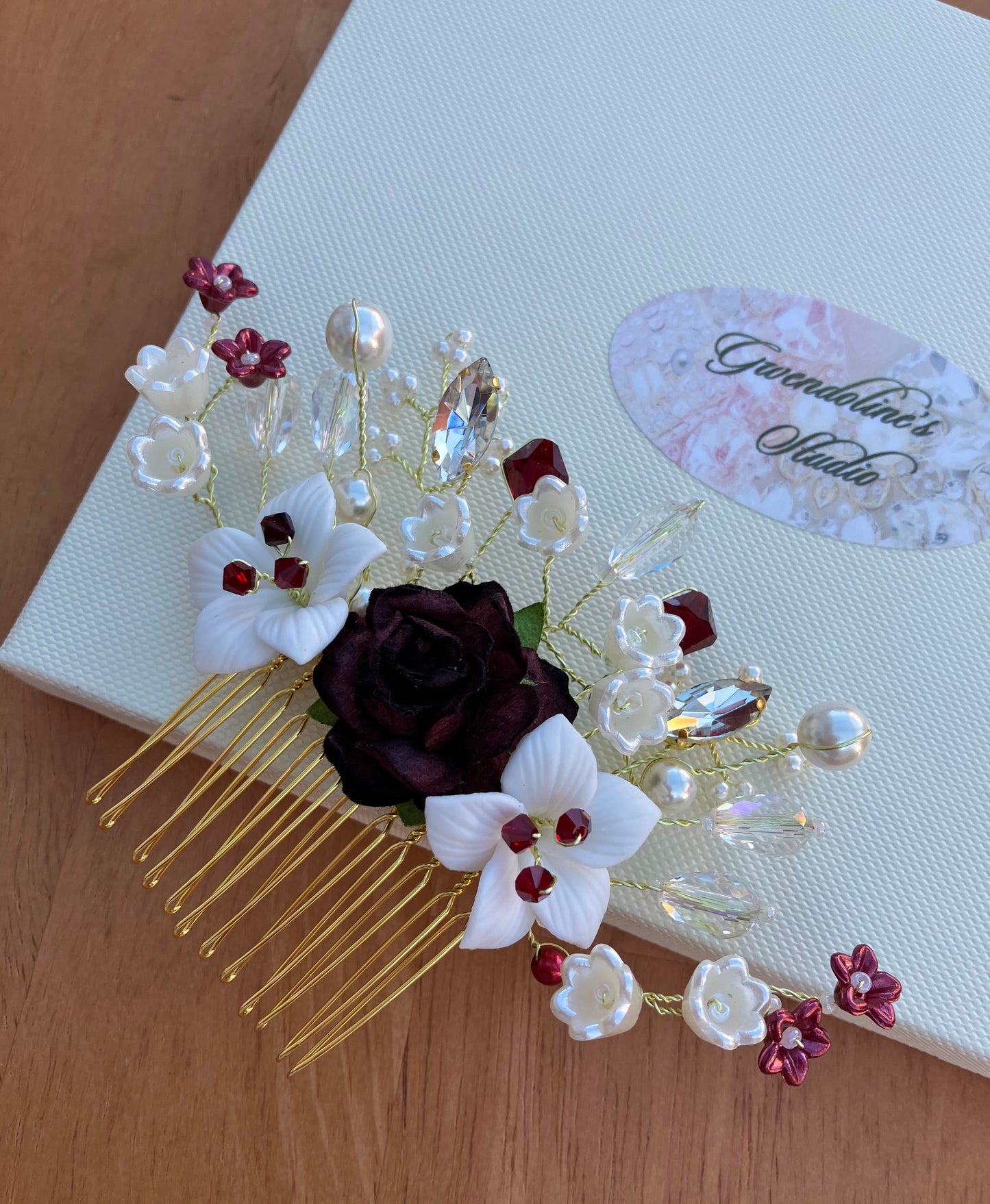 Hair Comb - Burgundy