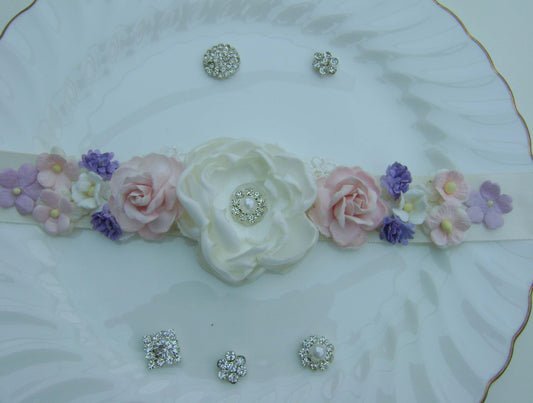 Bridal Sash - Floral
