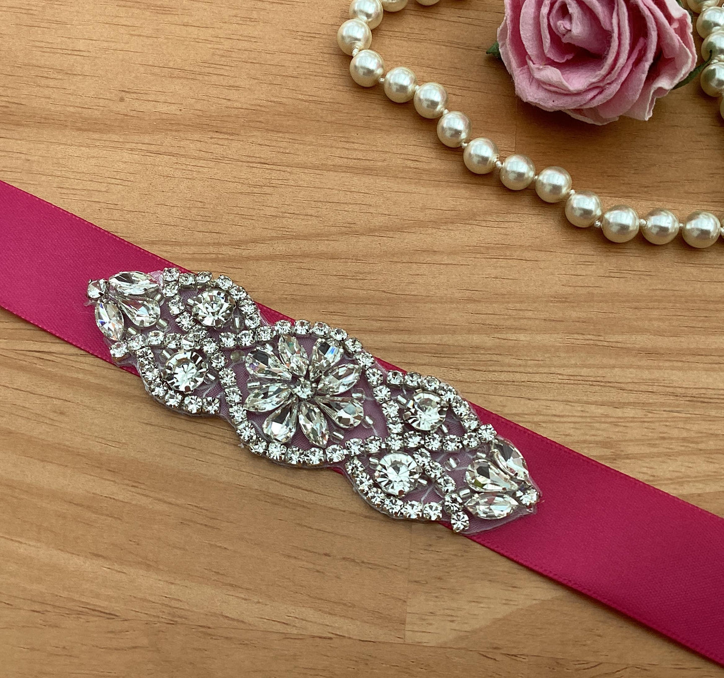 Bridal Sash - Crystal