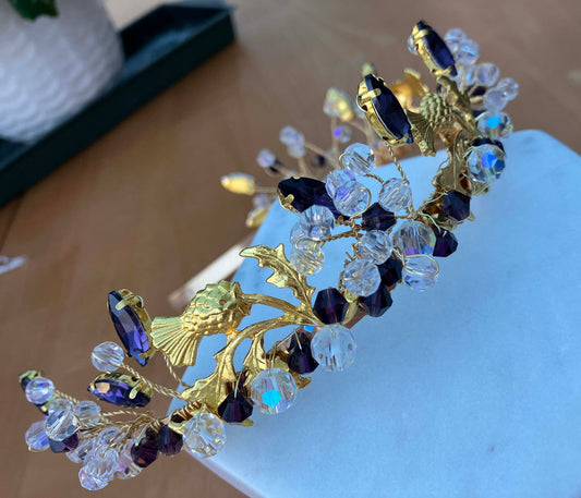 Gold Tiara - Scottish Thistles