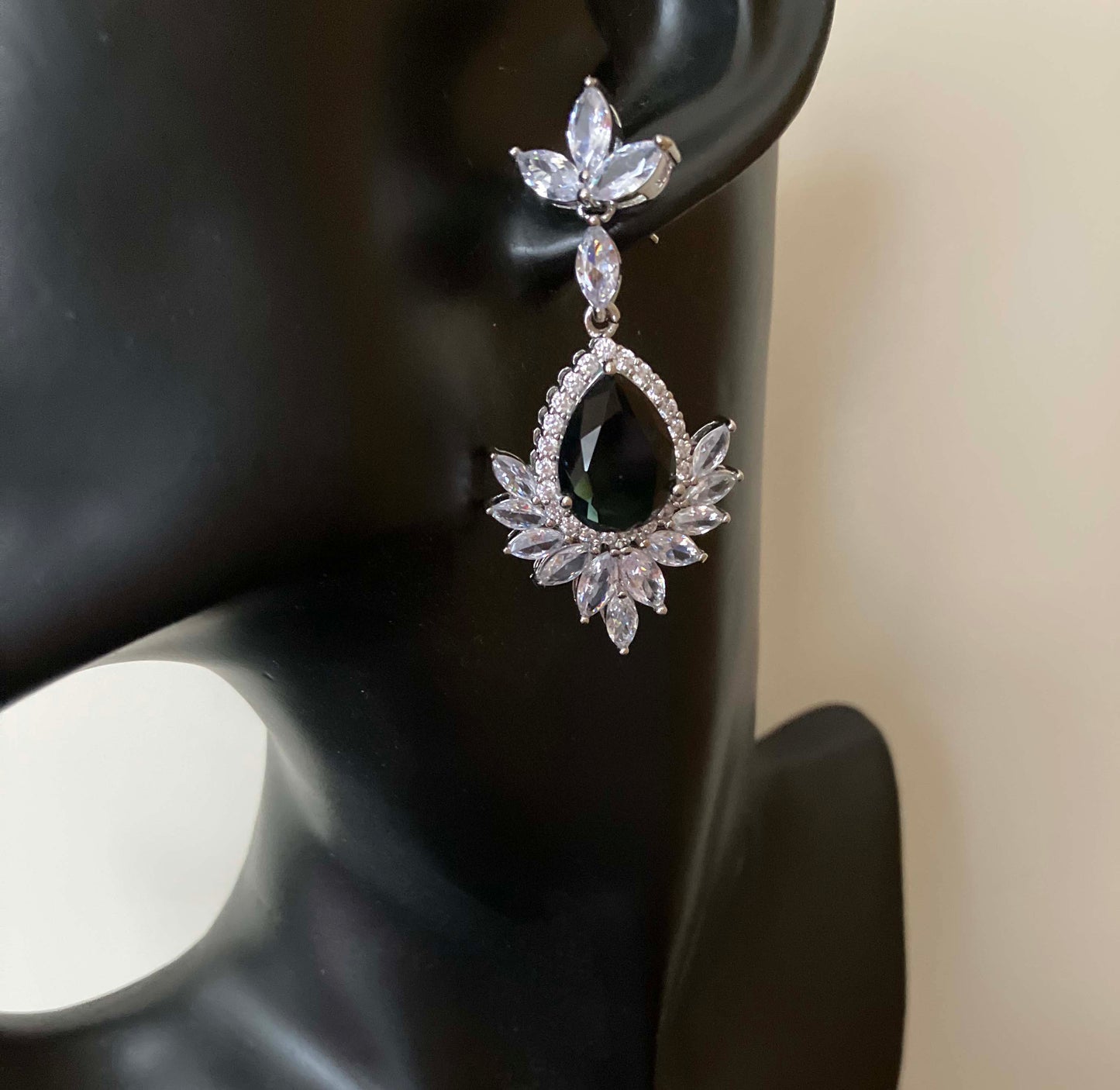 Earrings - Silver Sapphire Blue