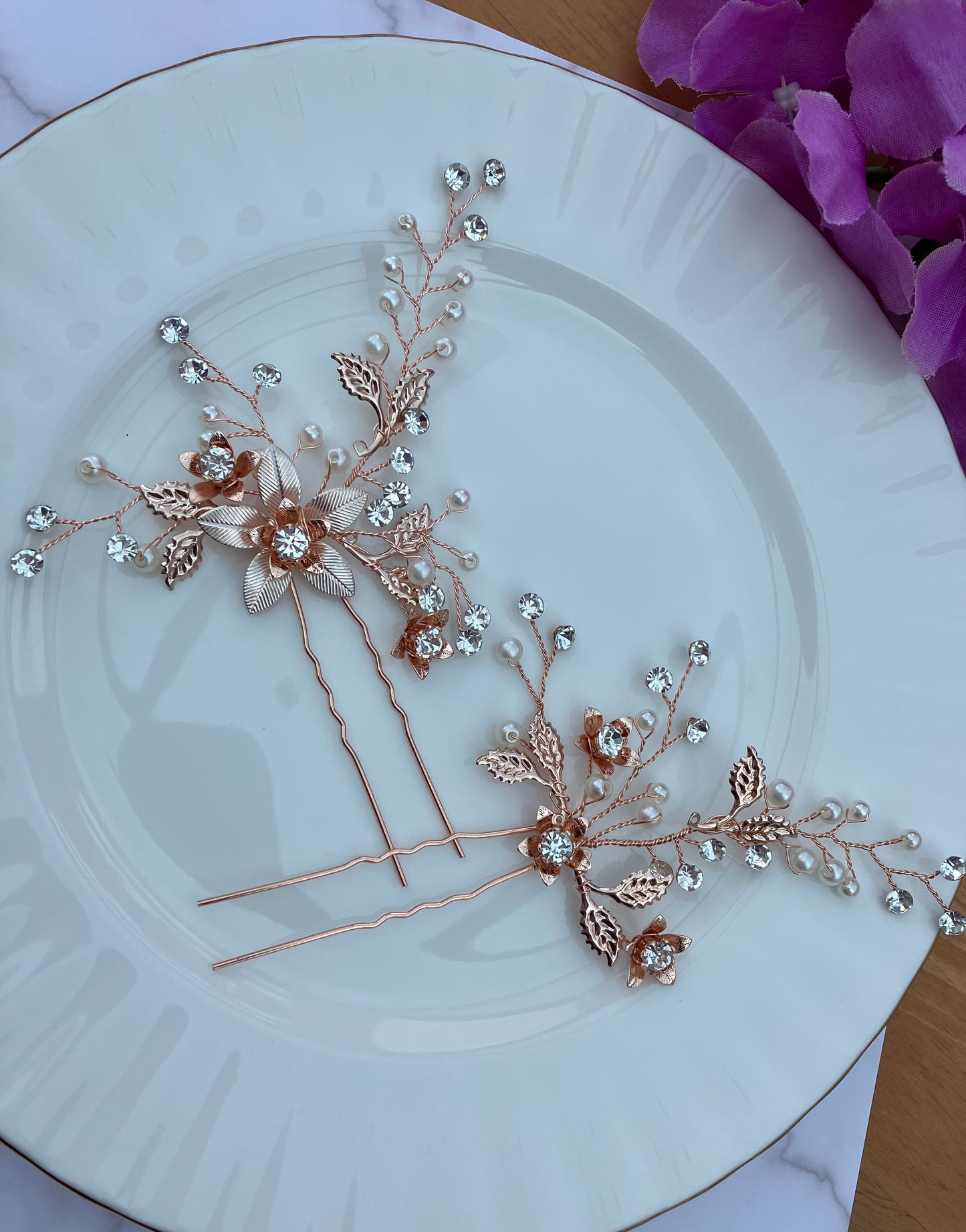 Hair Pins - Rose Gold