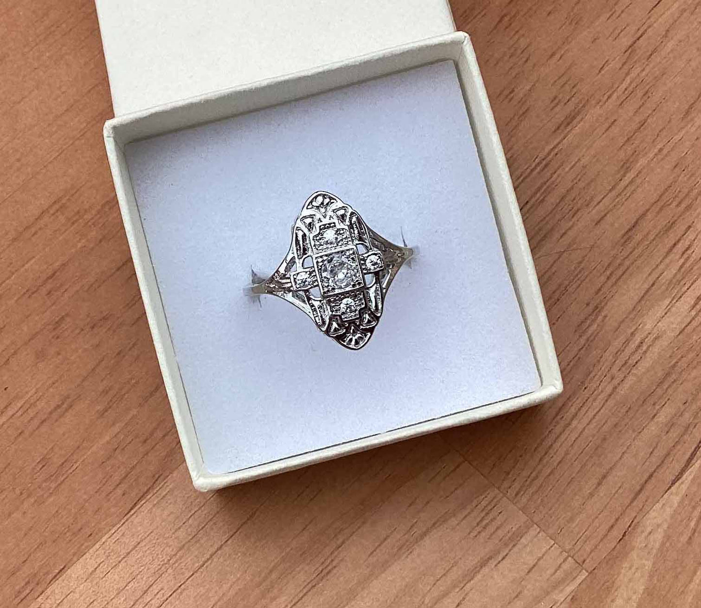 Ring - Silver Art Deco Style