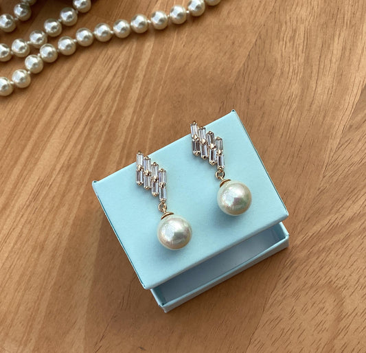 Earrings - Gold Pearl
