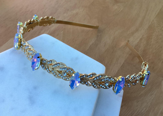 Headband - Gold Opal