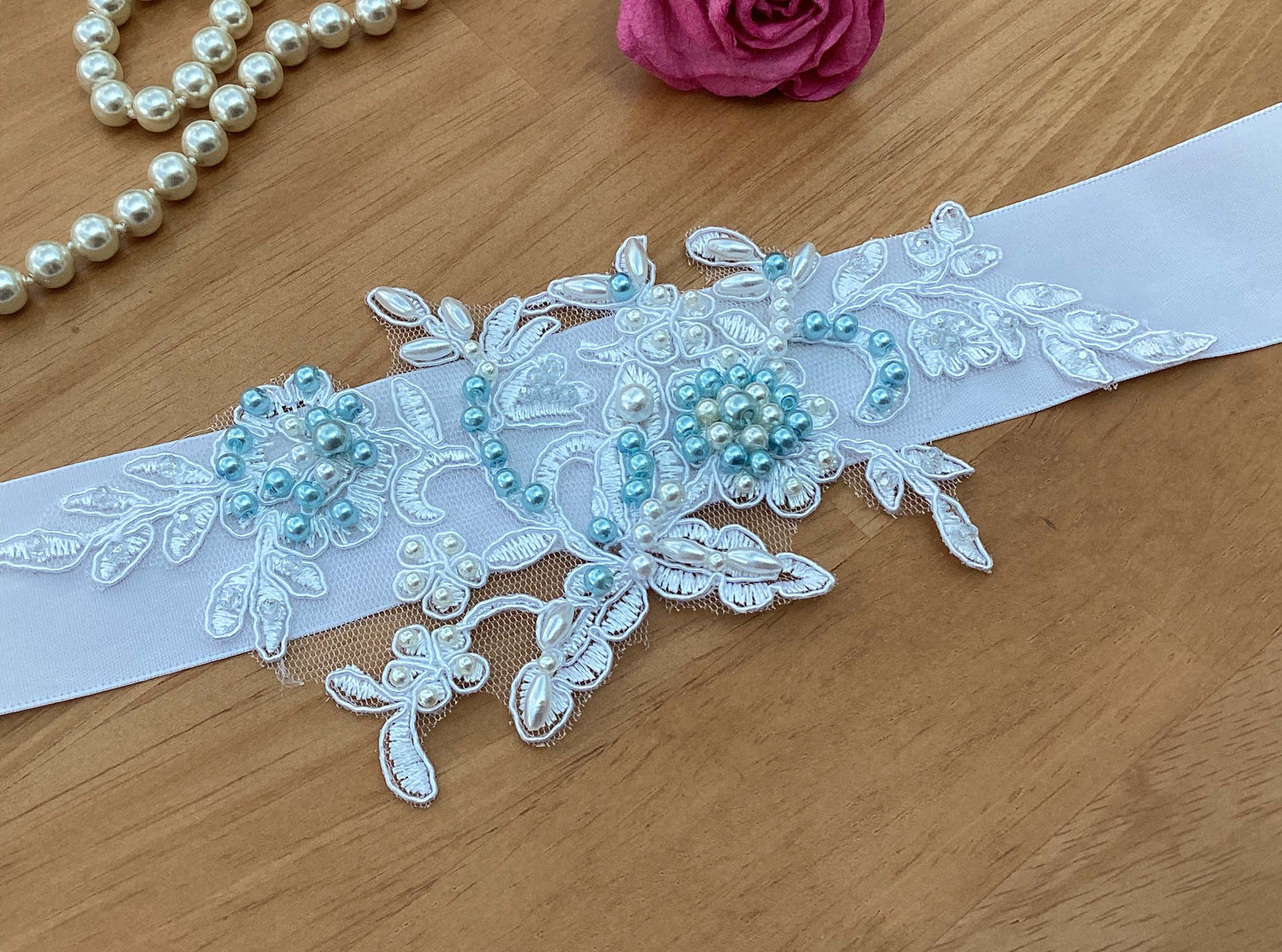Bridal Sash - Beaded