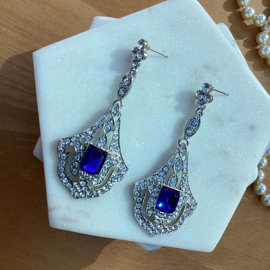 Earrings - Silver Blue Drop earring