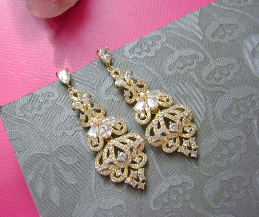 Earrings - Gold Chandelier