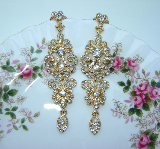 Earrings - Gold Chandelier