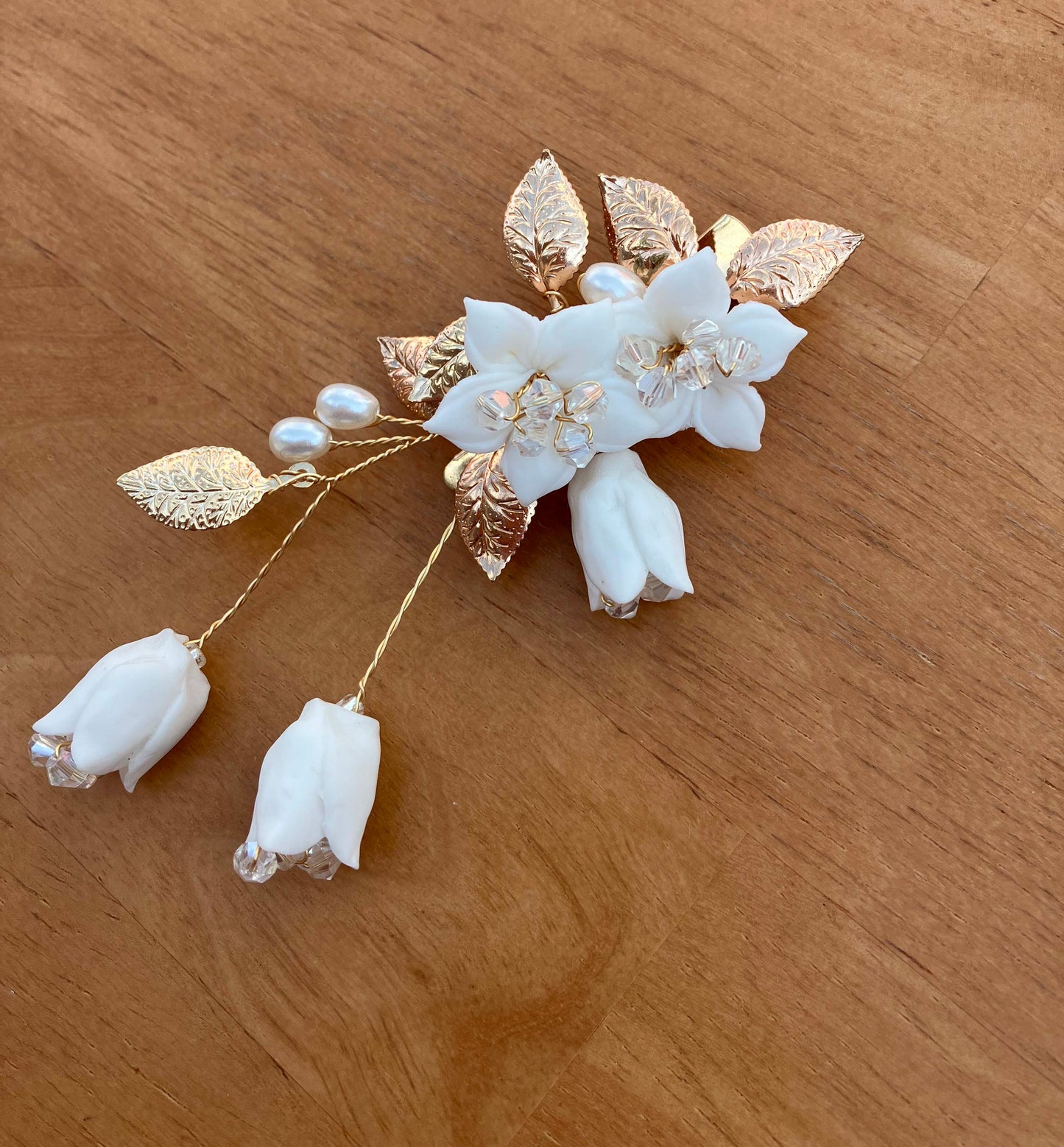 Hair Clip - Clay Flowers