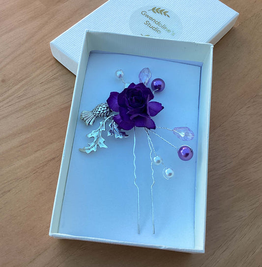Scottish Thistle Hair Pin