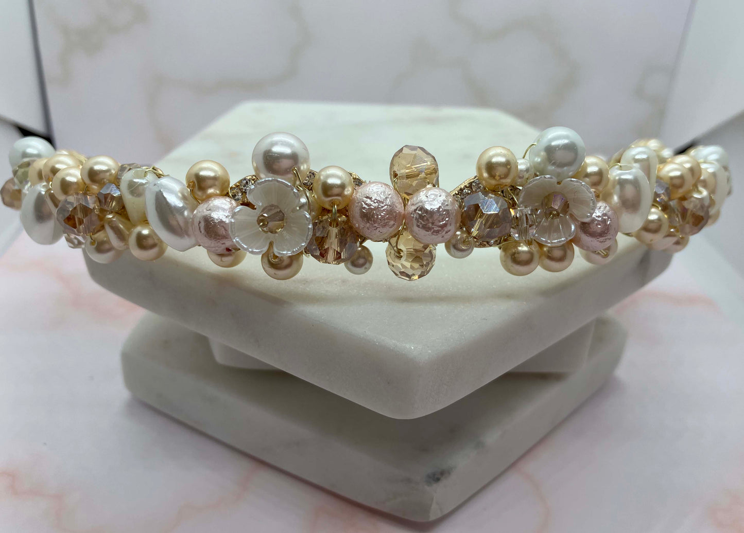 Headband - Gold and Ivory