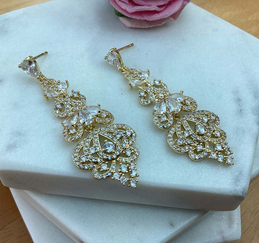 Earrings - Gold Chandelier