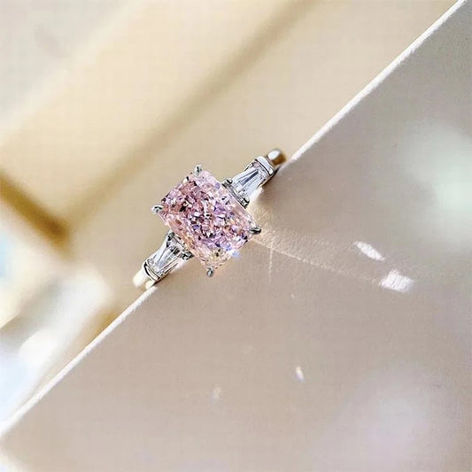 Ring - Silver Pink Cubic Zirconia