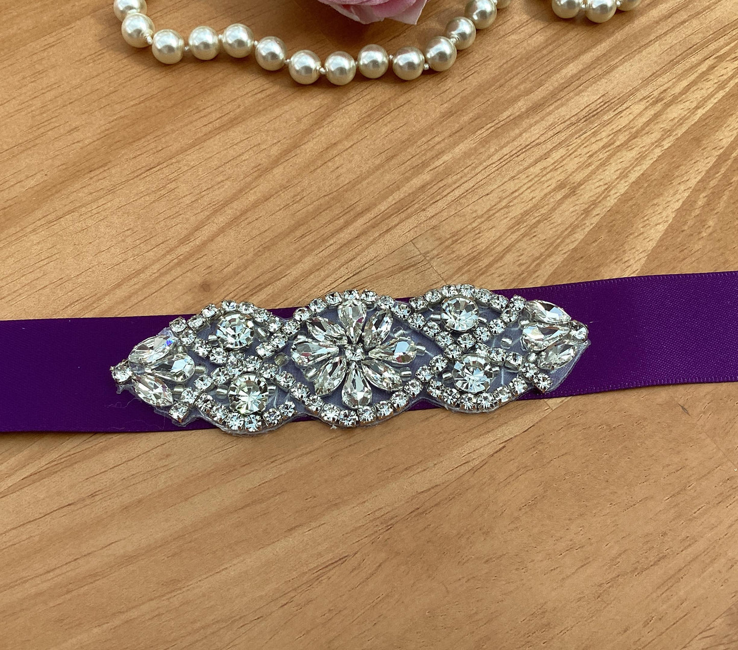 Bridal Sash - Crystal