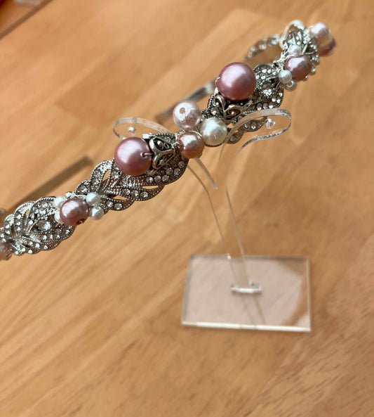 Headband - Silver Pink