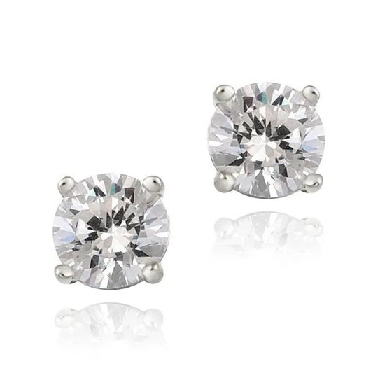 Earrings - Silver Cubic Zirconia Stud