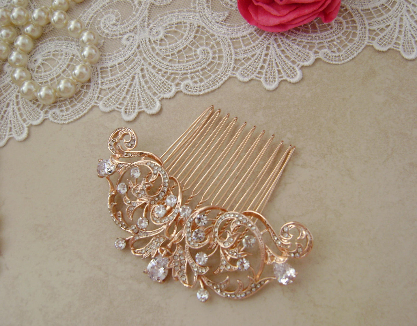 Hair Comb - Rose Gold