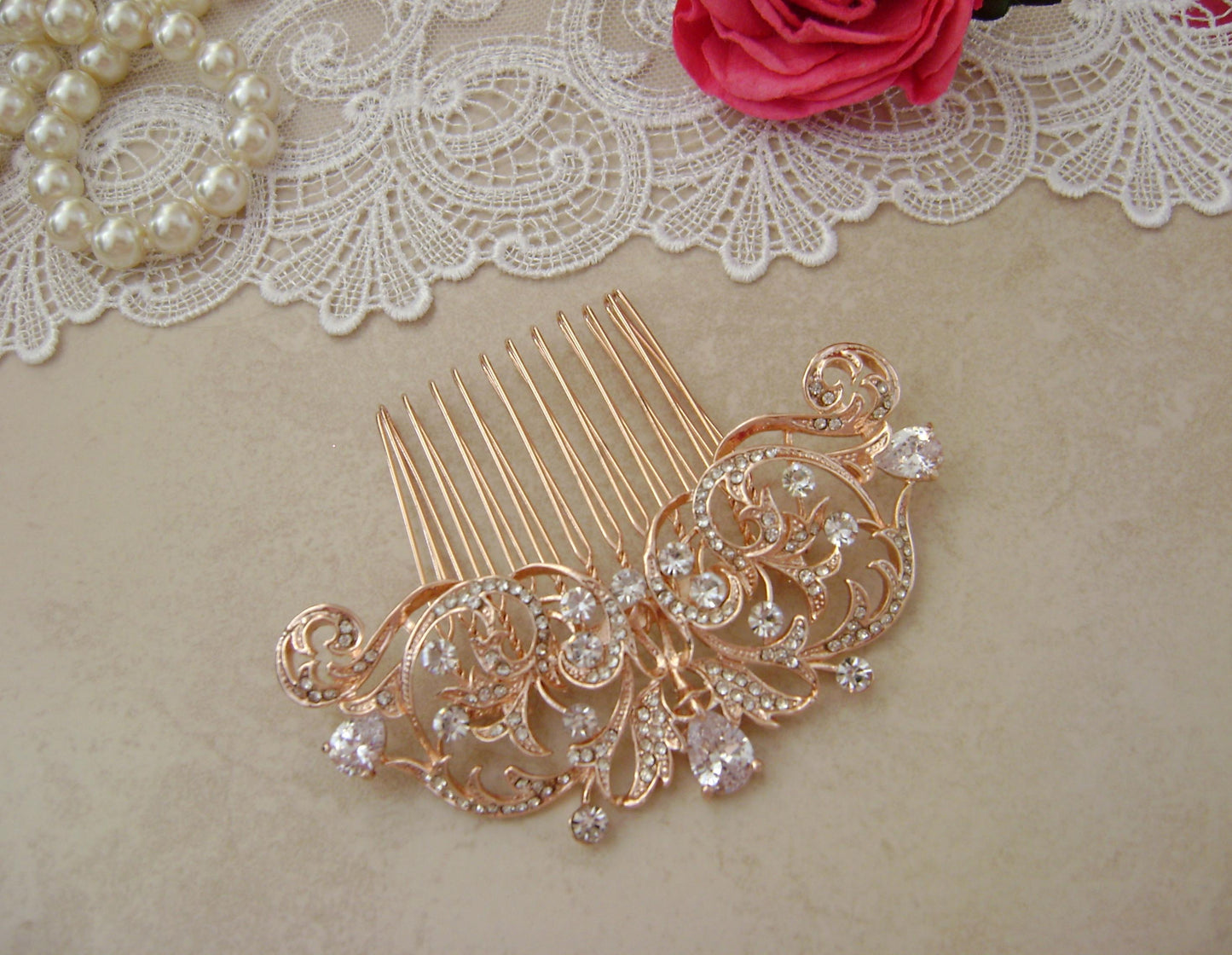 Hair Comb - Rose Gold